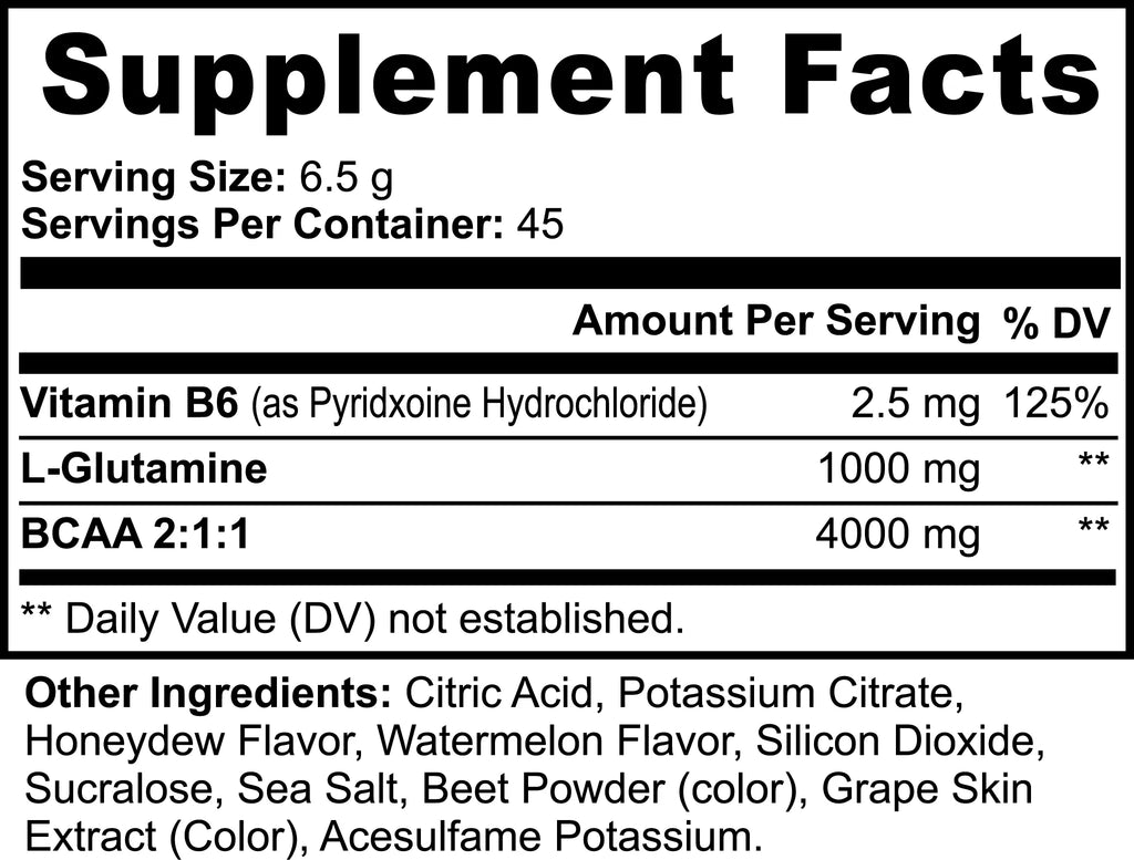 BCAA Post Workout Powder (Honeydew/Watermelon)