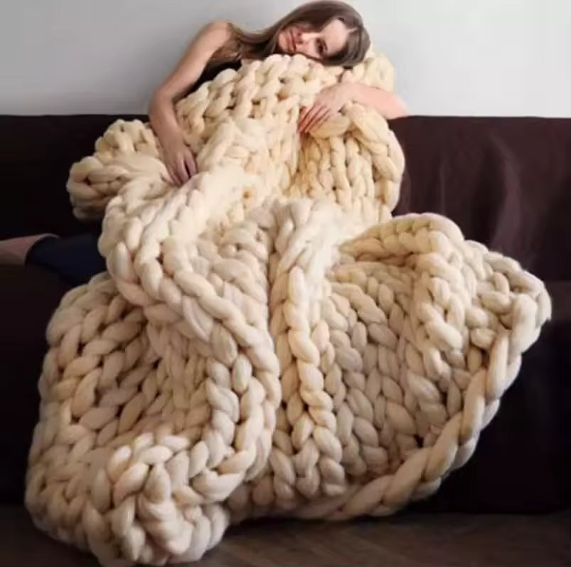 ✨ Chunky Knit Cozy Blanket — Ultra Soft Chenille